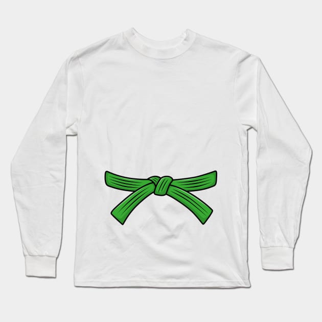 ITF Taekwon-Do costume Green belt 6th gup test Long Sleeve T-Shirt by LaundryFactory